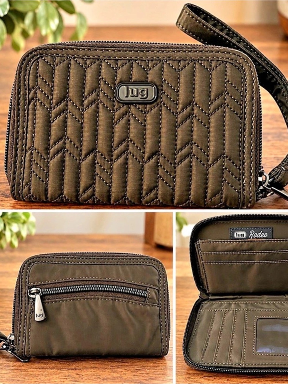lug Rodeo Wallet Quilted Crossbody Bag in Brown
